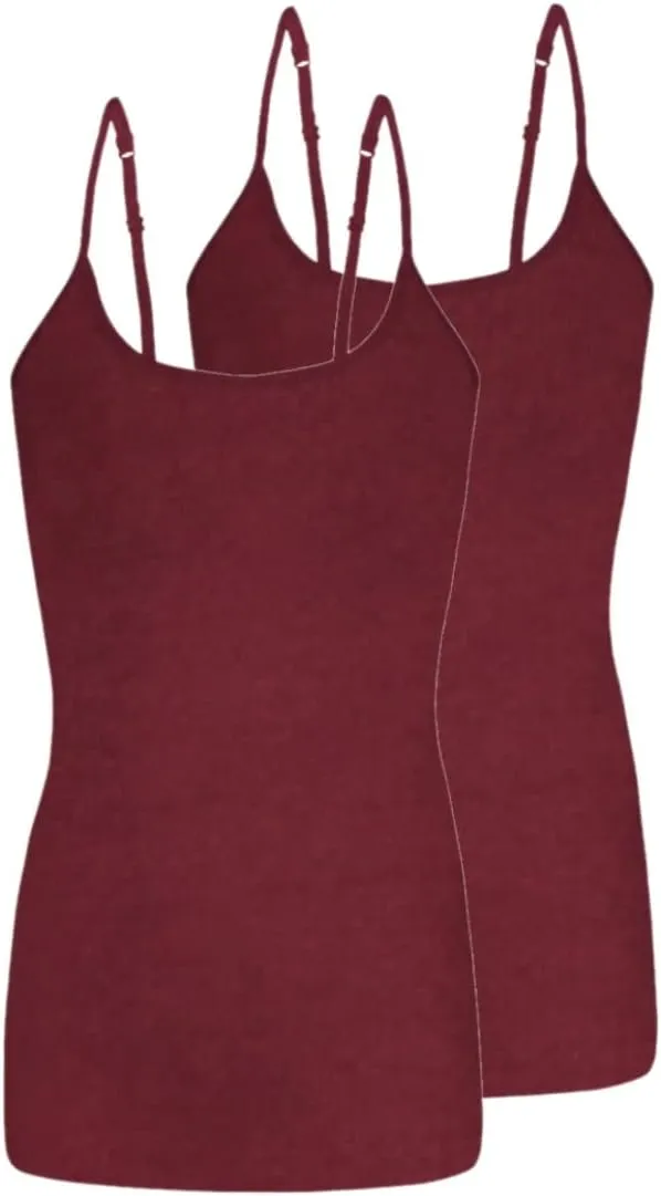 Natural Uniforms Women's Camisole Tank Top-Breathable Cotton Stretch Multi Pack of 2