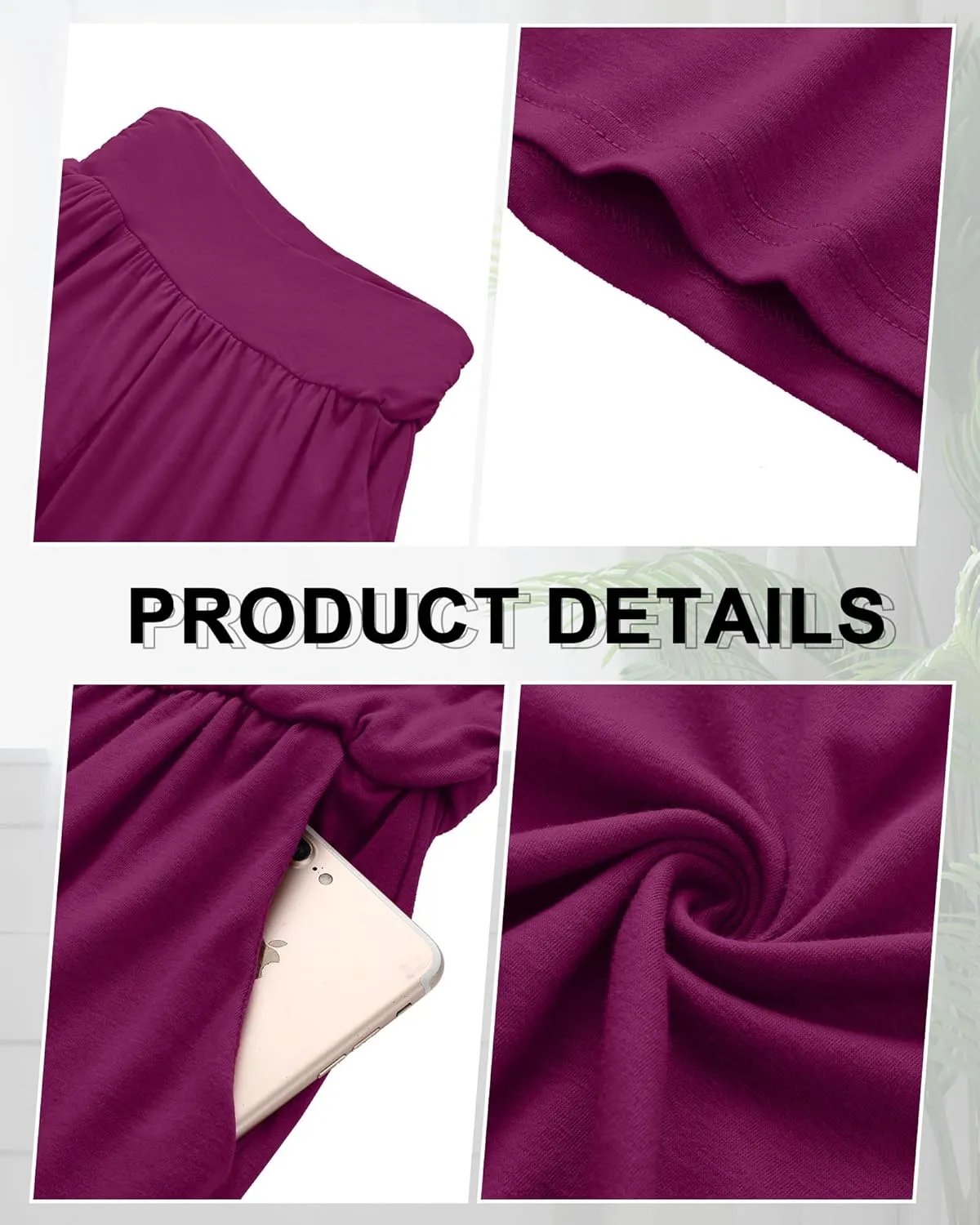 Neer 3 Pack Capri Pants for Women Casual Summer Lounge Yoga Pants Crop High Waist Loose Fit Sweatpants Pajamas with Pockets