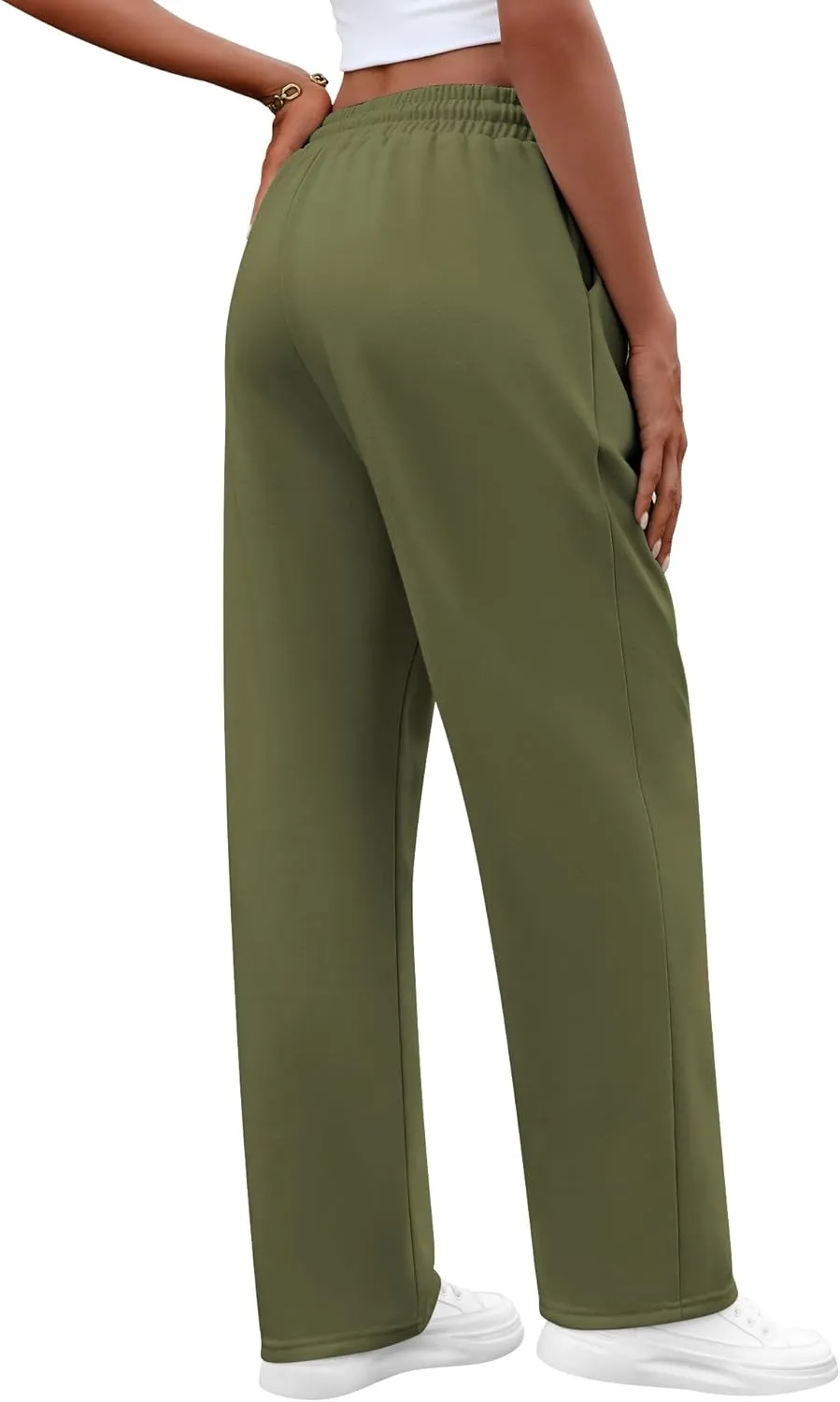 Neer 3 Pack Women's Yoga Pants with Pockets, High Waisted Cozy Lounge Pants Drawstring Sweatpants Loose Wide Leg Jogger