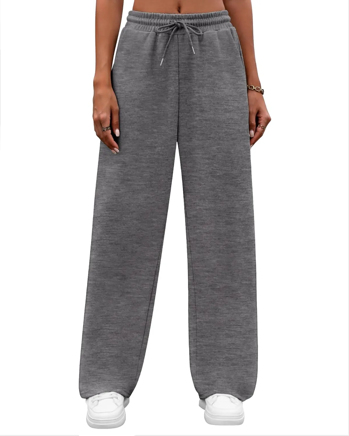 Neer 3 Pack Women's Yoga Pants with Pockets, High Waisted Cozy Lounge Pants Drawstring Sweatpants Loose Wide Leg Jogger