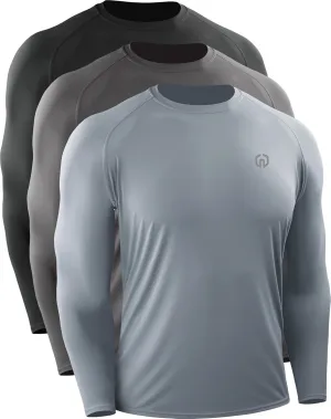 NELEUS Men's Dry Fit Long Sleeve Athletic Running Shirts