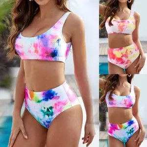 New Bikinis Women Tie-dye Sexy Bikini Set Two Piece Swimsuit Push Up Swimwear Beach Bathing Suit Female Bikini 2020