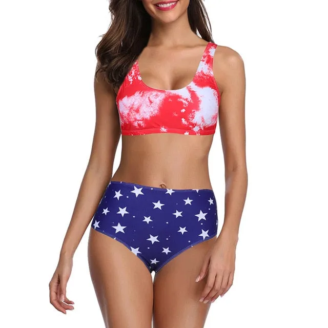 New Bikinis Women Tie-dye Sexy Bikini Set Two Piece Swimsuit Push Up Swimwear Beach Bathing Suit Female Bikini 2020
