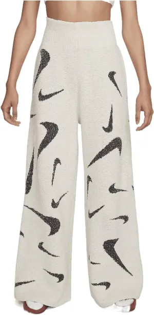 Nike Sportswear Phoenix Cozy Boucl Women's High-Waisted Wide-Leg Knit Pants (FD4288-104, Light Orewood Brown/Medium Ash)