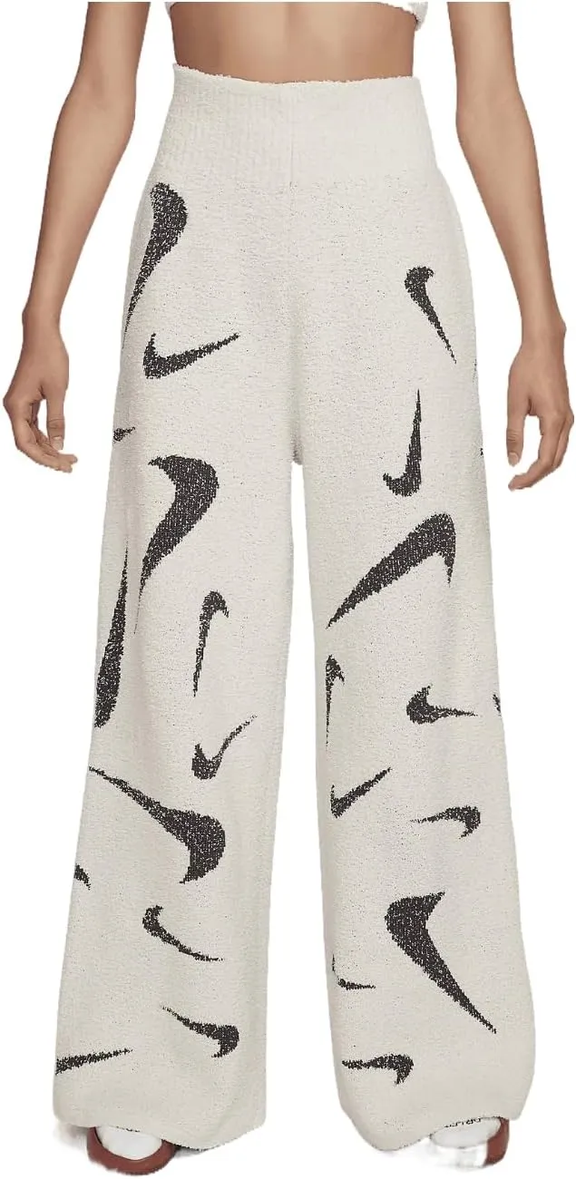 Nike Sportswear Phoenix Cozy Boucl Women's High-Waisted Wide-Leg Knit Pants (FD4288-104, Light Orewood Brown/Medium Ash)