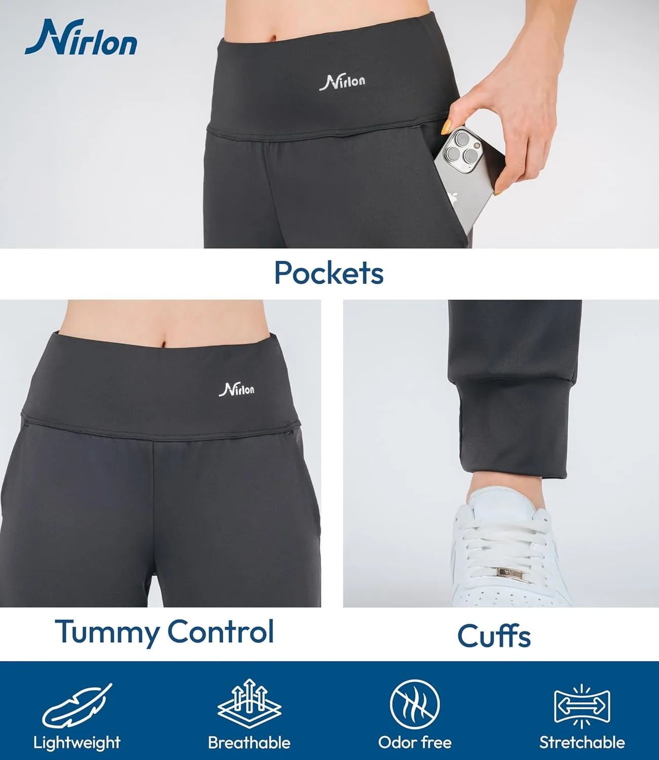 Nirlon Lightweight Joggers for Women - Lounge Pants with Pockets Women Wear for Workout Yoga Or Daily Use