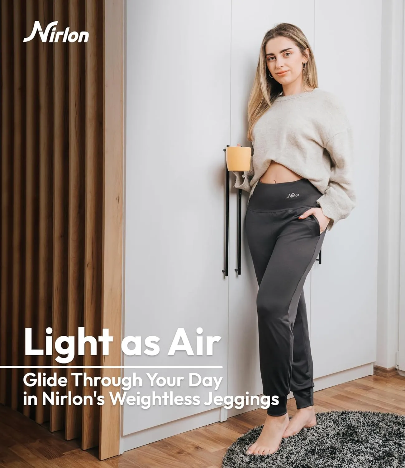 Nirlon Lightweight Joggers for Women - Lounge Pants with Pockets Women Wear for Workout Yoga Or Daily Use