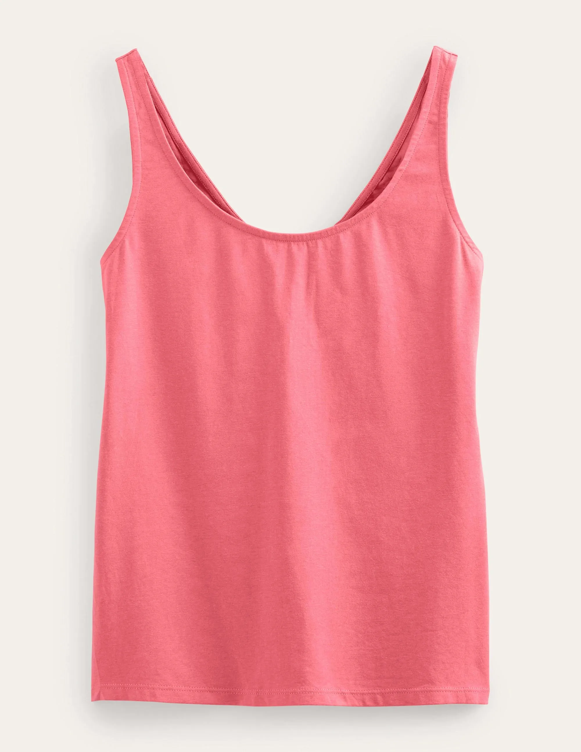 Open Back Tank Top-Festival Pink
