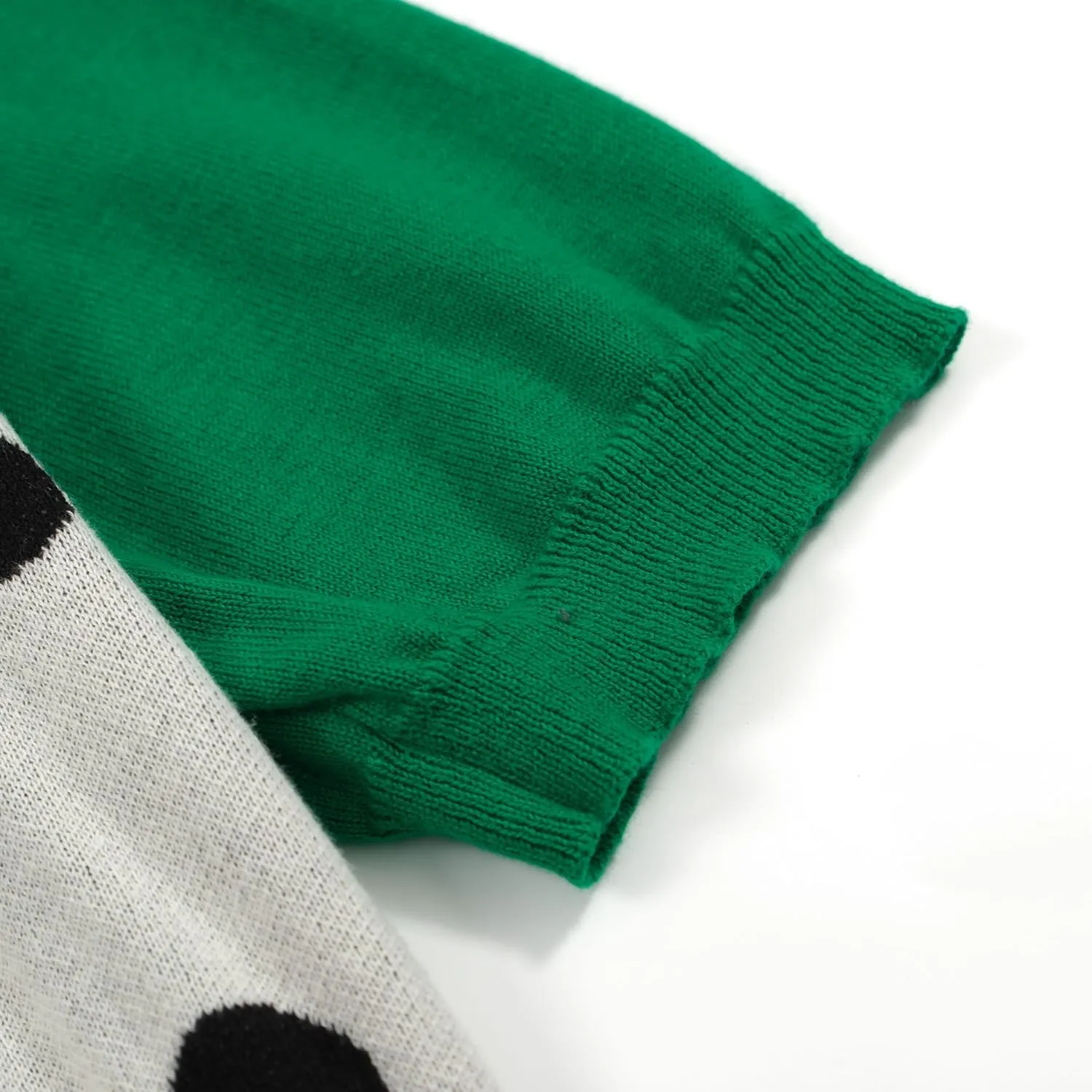 OXKNIT Knit Polo Shirts for Men, Green Dot Pattern Vintage Polo Shirt Casual Button-Down Short Sleeve Golf T Shirts