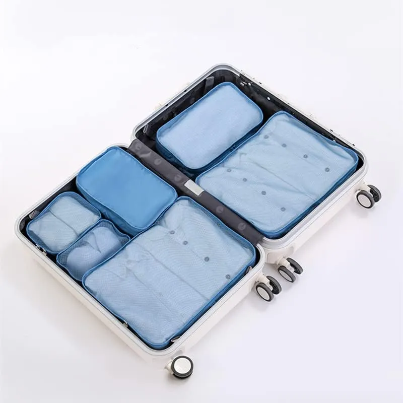 Packing Cubes for Suitcase Stow and Go Travel Luggage Organizer Suitcase Organizer Bag 6 Set (Pink)