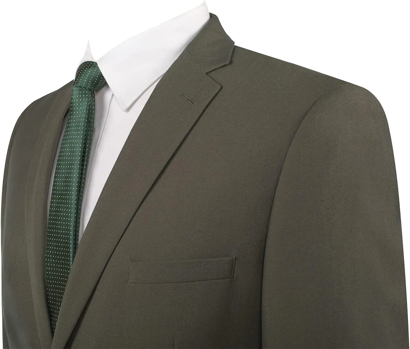 P&L Men's 2 Piece Slim Fit Suit Set - Stretch Waistband Pants & Two Button Blazer Jacket