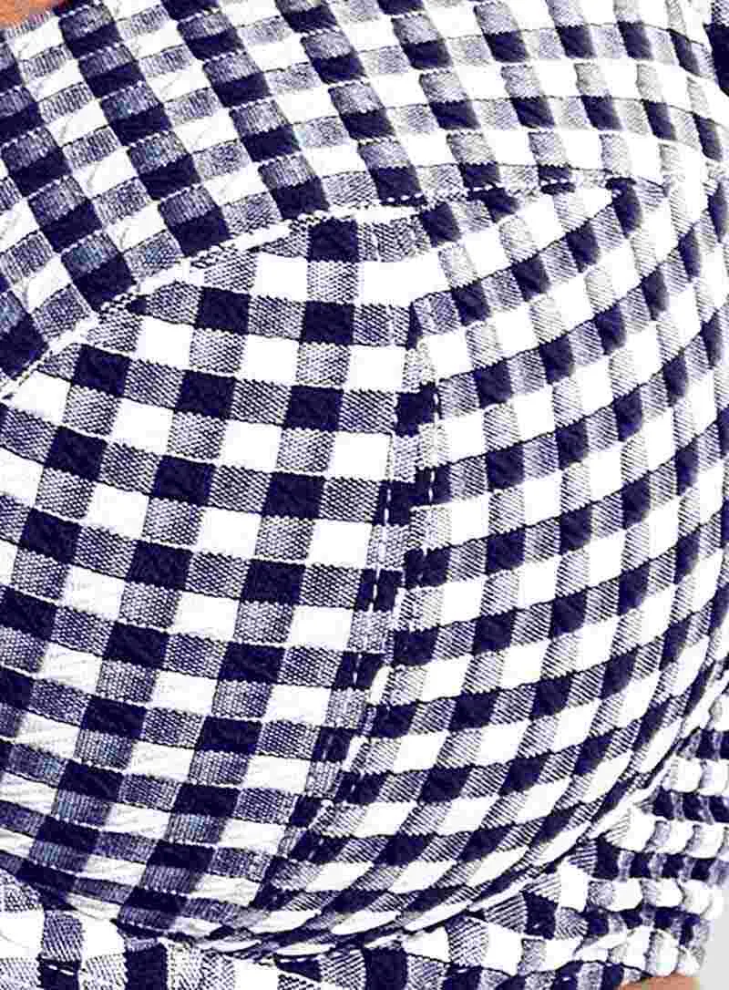 Panache Swimwear: Olivia Full Cup Bikini Top Navy Gingham