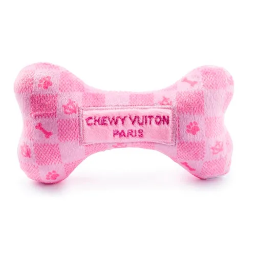 Pink Checker Chewy Vuiton Bone • Small