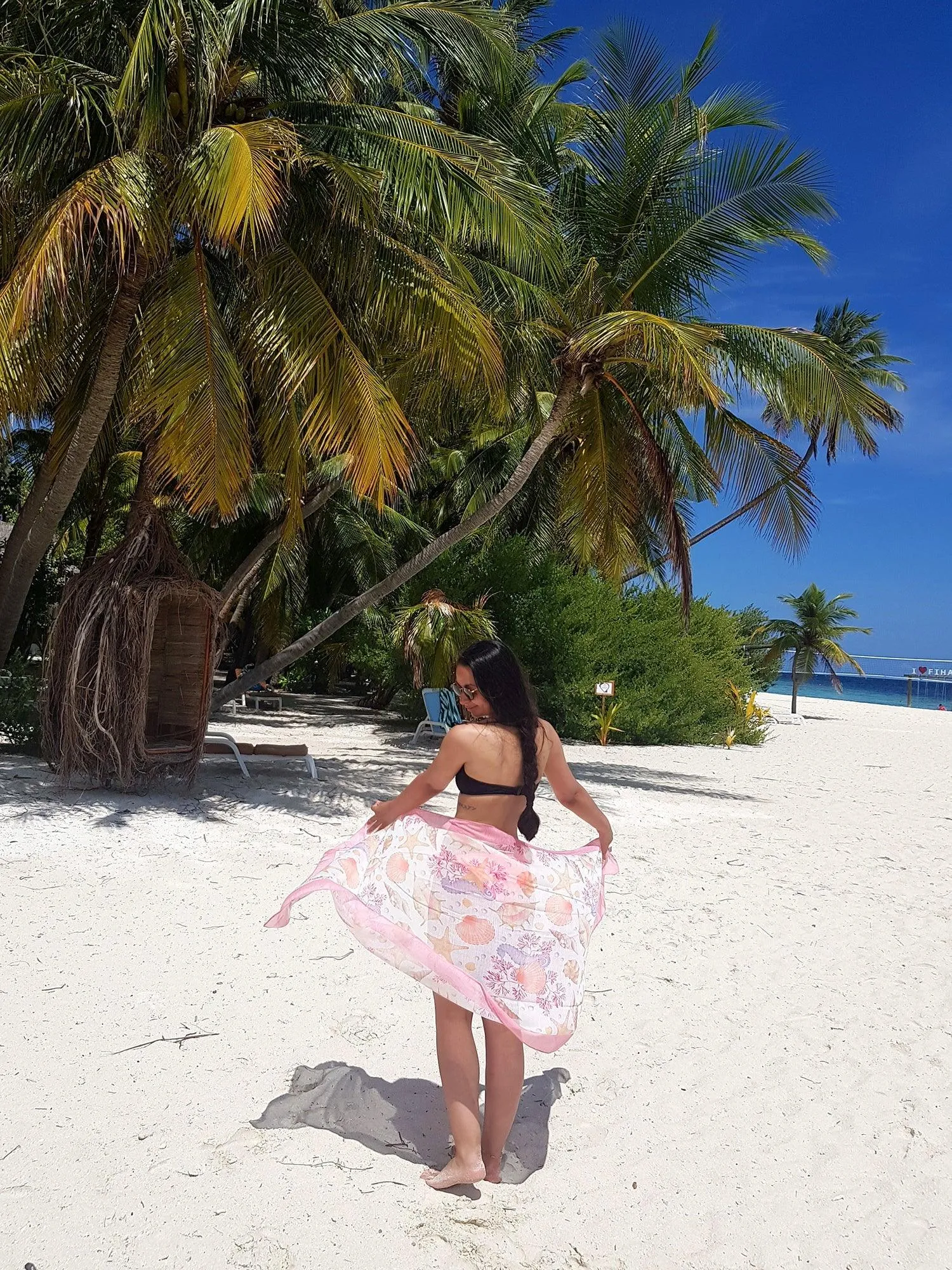 Pink Seashells Sarong