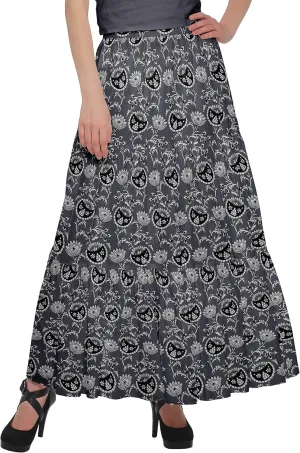 Printed Women Skirts Flared Wrap Style Skirt for Girls Casual Clothing