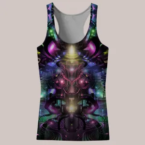 Psychedelic Tank Top (UV/RGB, Eco-Friendly, Womens, Racerback) | SYMATRIX