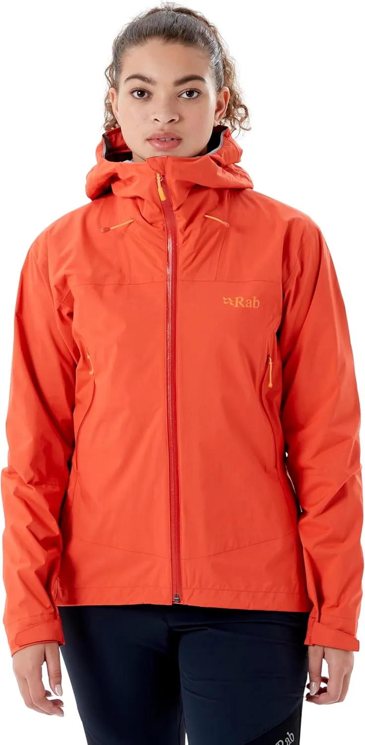 Rab Women's Downpour Plus 2.0 Waterproof Breathable Jacket for Hiking & Climbing