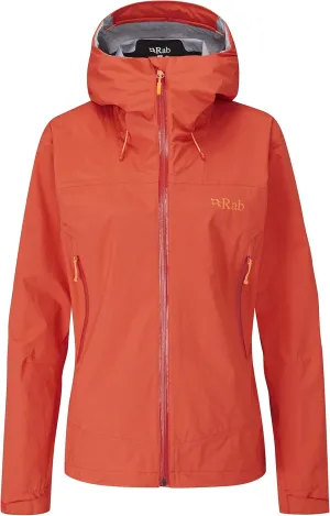 Rab Women's Downpour Plus 2.0 Waterproof Breathable Jacket for Hiking & Climbing