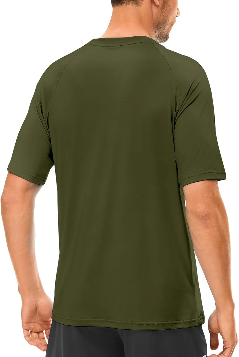 Rash Guard for Men UPF 50  UV Sun Protection Swim Shirts Short Sleeve Quick Dry Lightweight Fishing Running Water Shirts