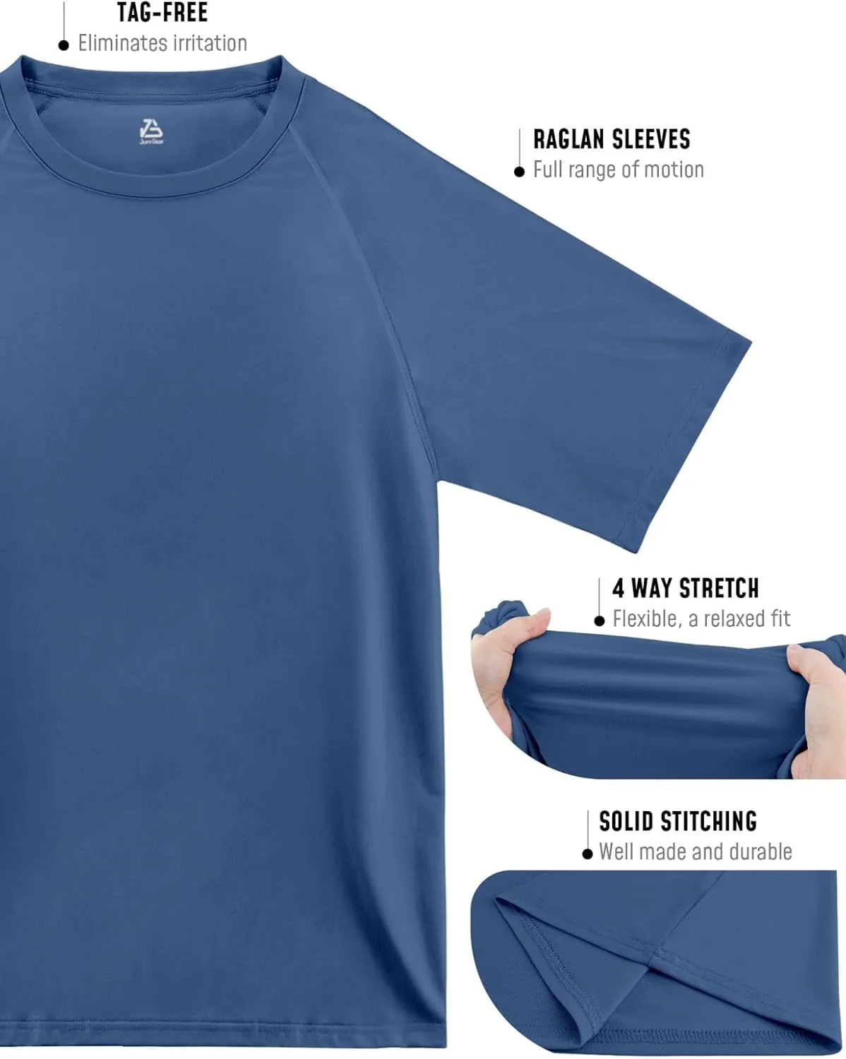 Rash Guard for Men UPF 50  UV Sun Protection Swim Shirts Short Sleeve Quick Dry Lightweight Fishing Running Water Shirts