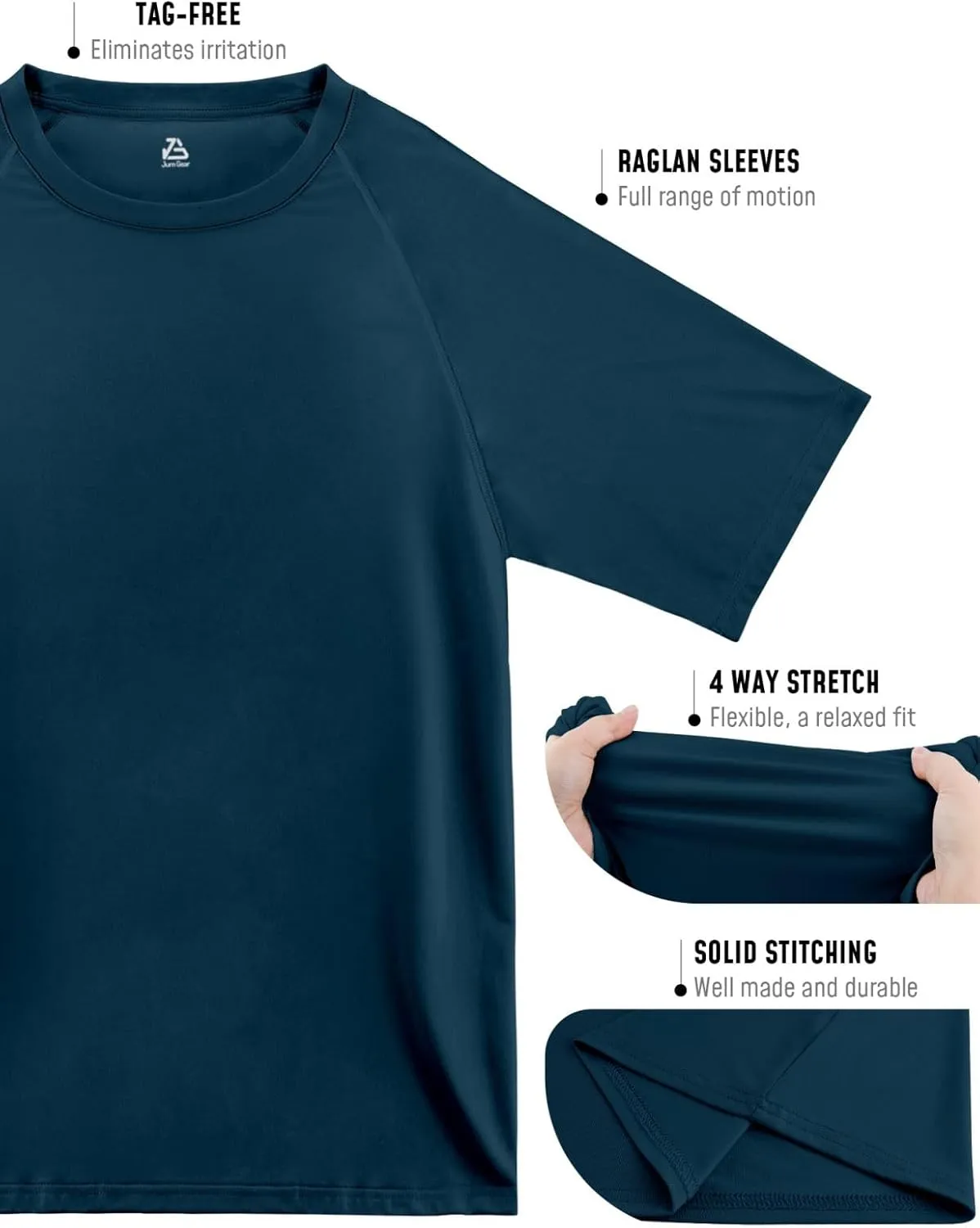 Rash Guard for Men UPF 50  UV Sun Protection Swim Shirts Short Sleeve Quick Dry Lightweight Fishing Running Water Shirts