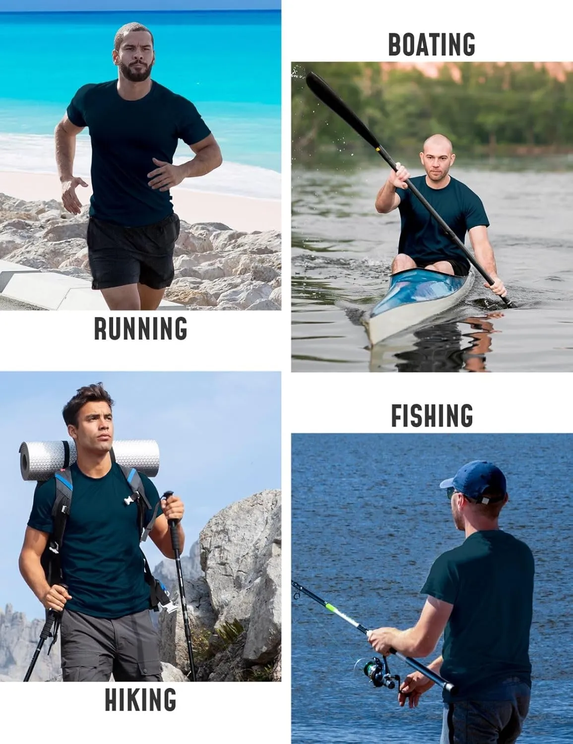Rash Guard for Men UPF 50  UV Sun Protection Swim Shirts Short Sleeve Quick Dry Lightweight Fishing Running Water Shirts