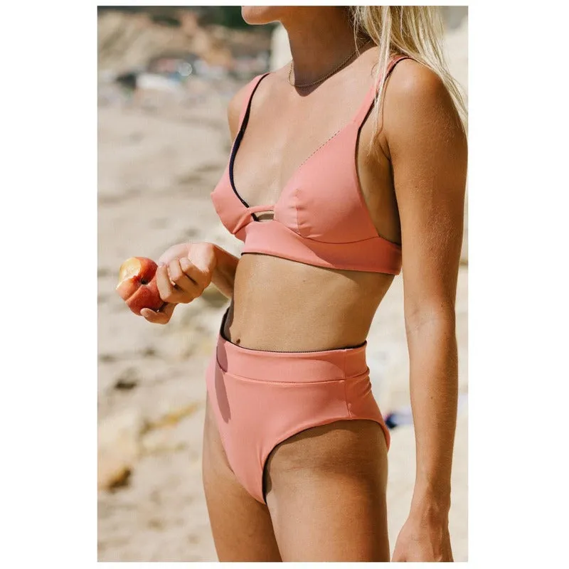 Revivre | The 'Abella' Reversible Bikini Bra in Azura Rose