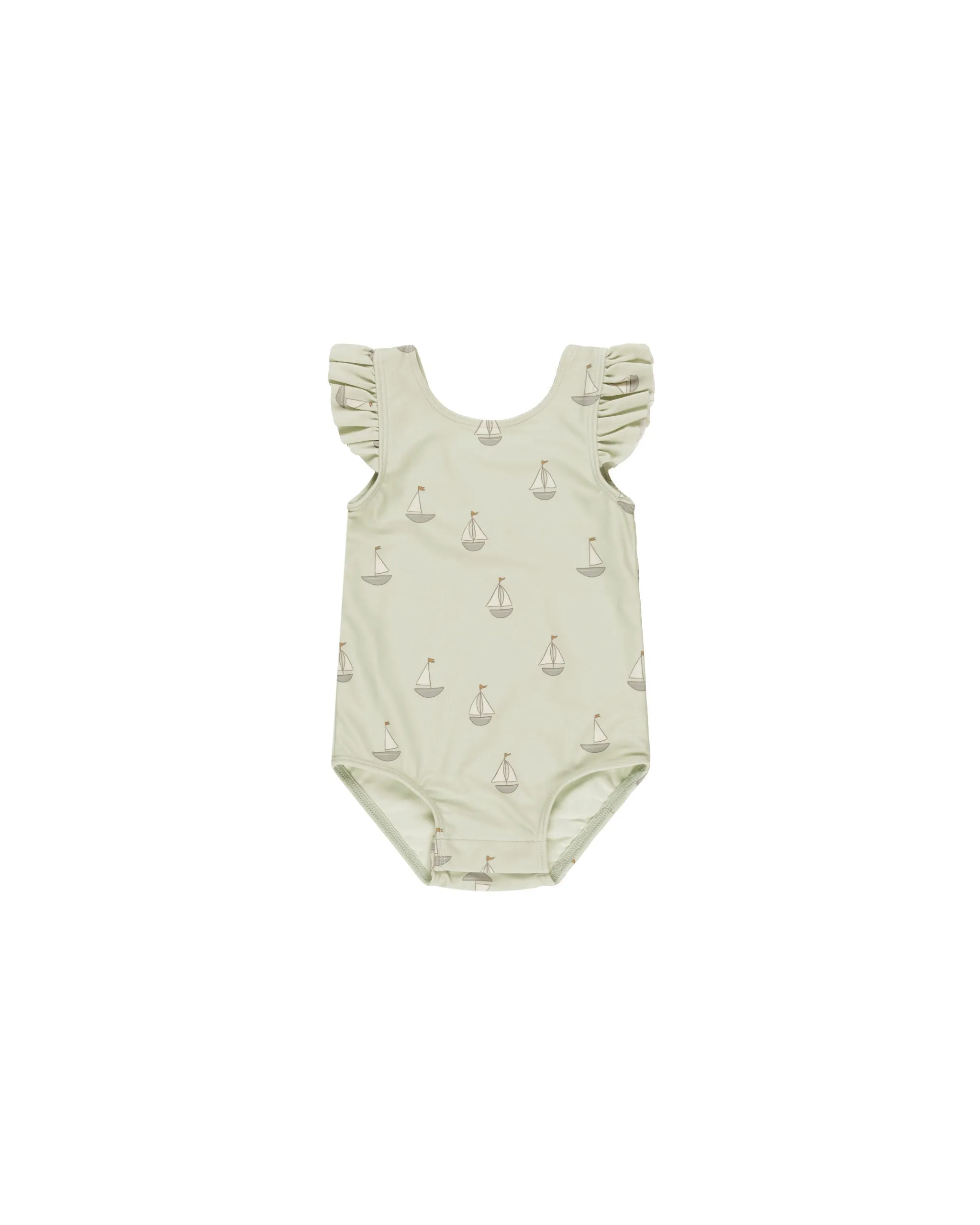 Scoop Back One-Piece, Sailboats