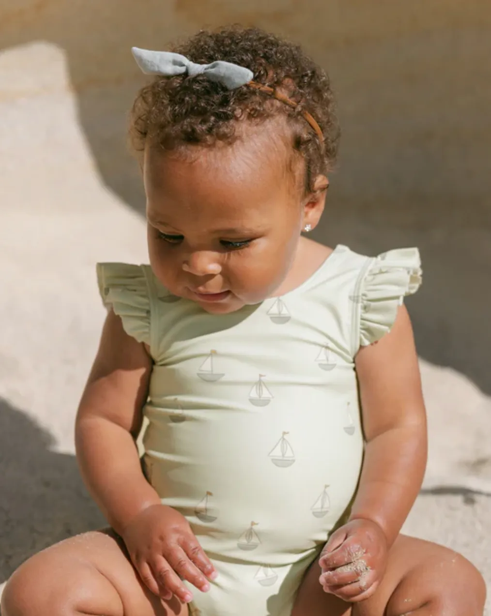 Scoop Back One-Piece, Sailboats