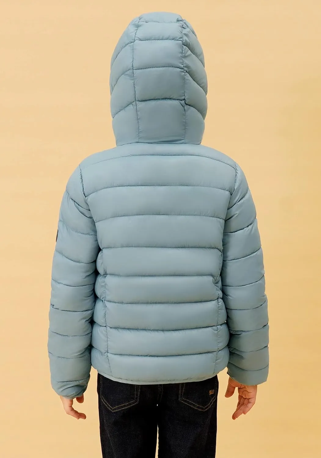 SOLOCOTE Girls Winter Coats Lightweight Water-Resistant Windproof Packable Hooded Down Like Padding Jacket 4-12 Years