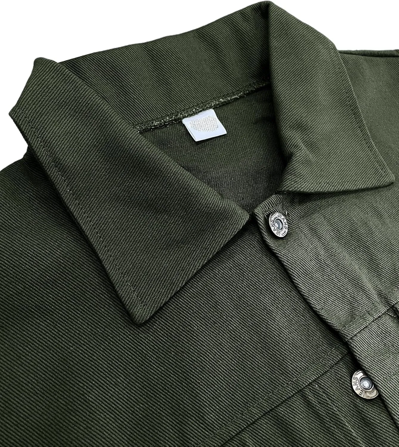 SOMTHRON Men's and Women's Cozy Regular Fit Utility Pocket Overshirt Long Sleeve Slim Fit Button Up Denim Field Shirt Jacket