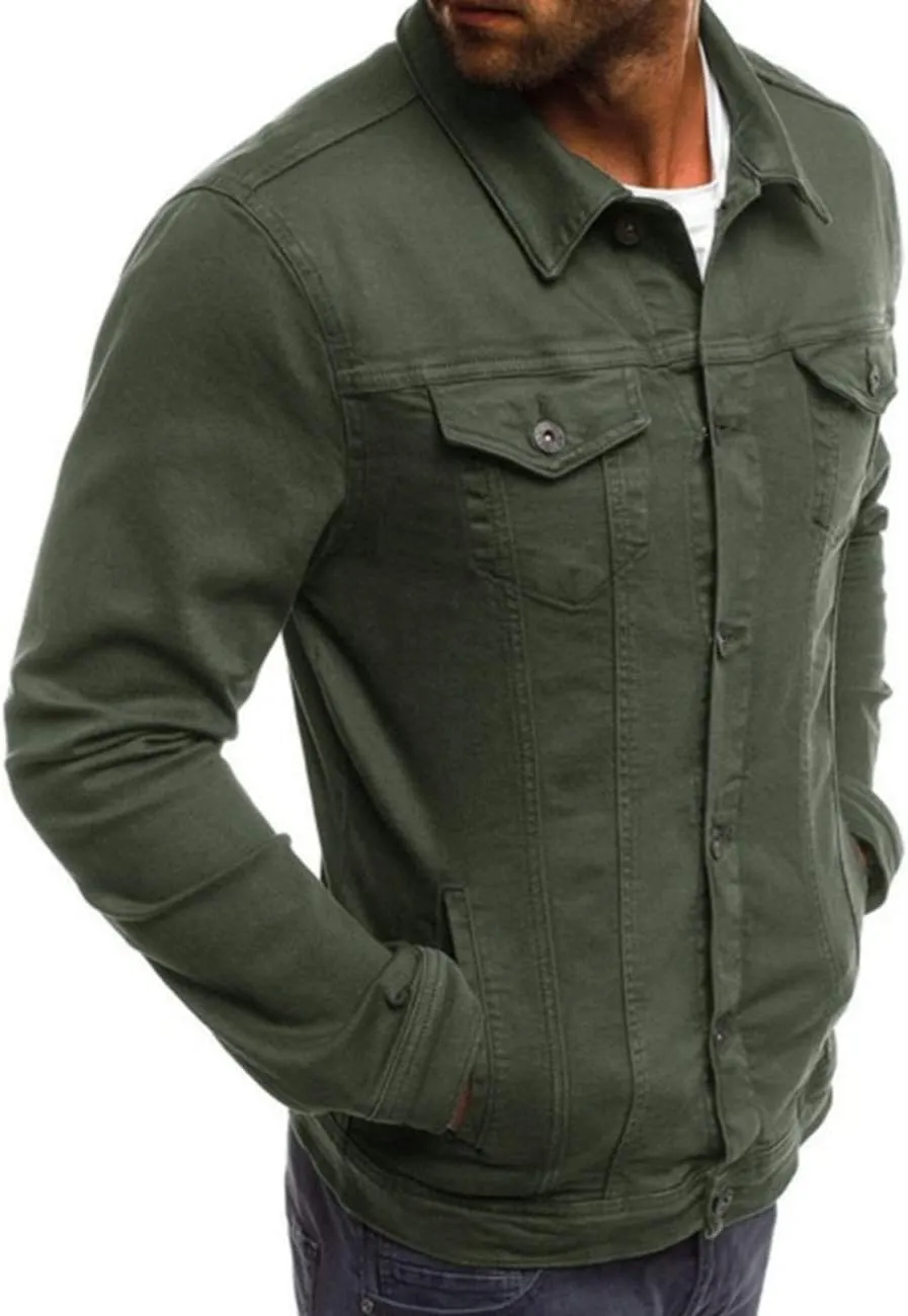 SOMTHRON Men's and Women's Cozy Regular Fit Utility Pocket Overshirt Long Sleeve Slim Fit Button Up Denim Field Shirt Jacket