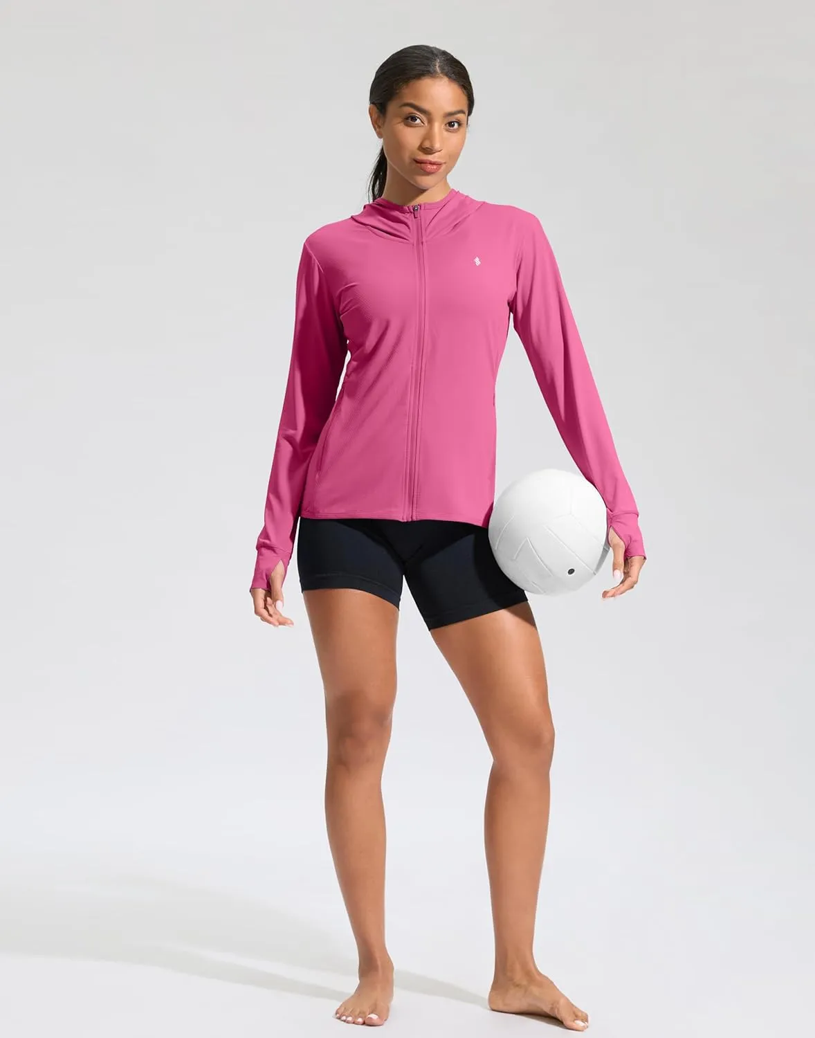 Soothfeel Women's UPF 50  Sun Protection Hoodie Jacket Lightweight Long Sleeve Sun Shirt for Women with Pocket Hiking Outdoor