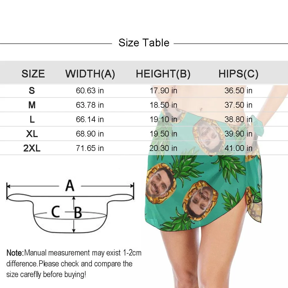 【Special offers】Custom Photo Memory Swim Bikini Coverup Personalised Short Sarongs Beach Wrap For Women Girls