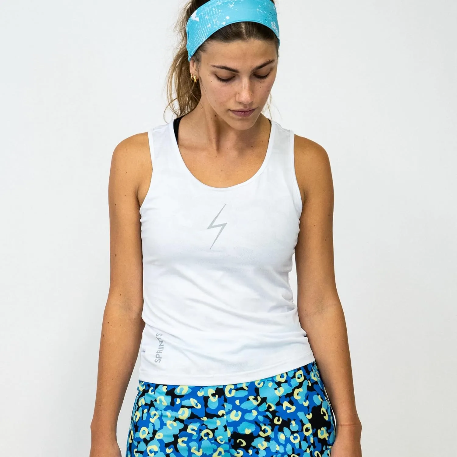 Sprints Women's High-Waisted Running Shorts with Liner, Back Pocket & Drawcord, Ultralight & Breathable