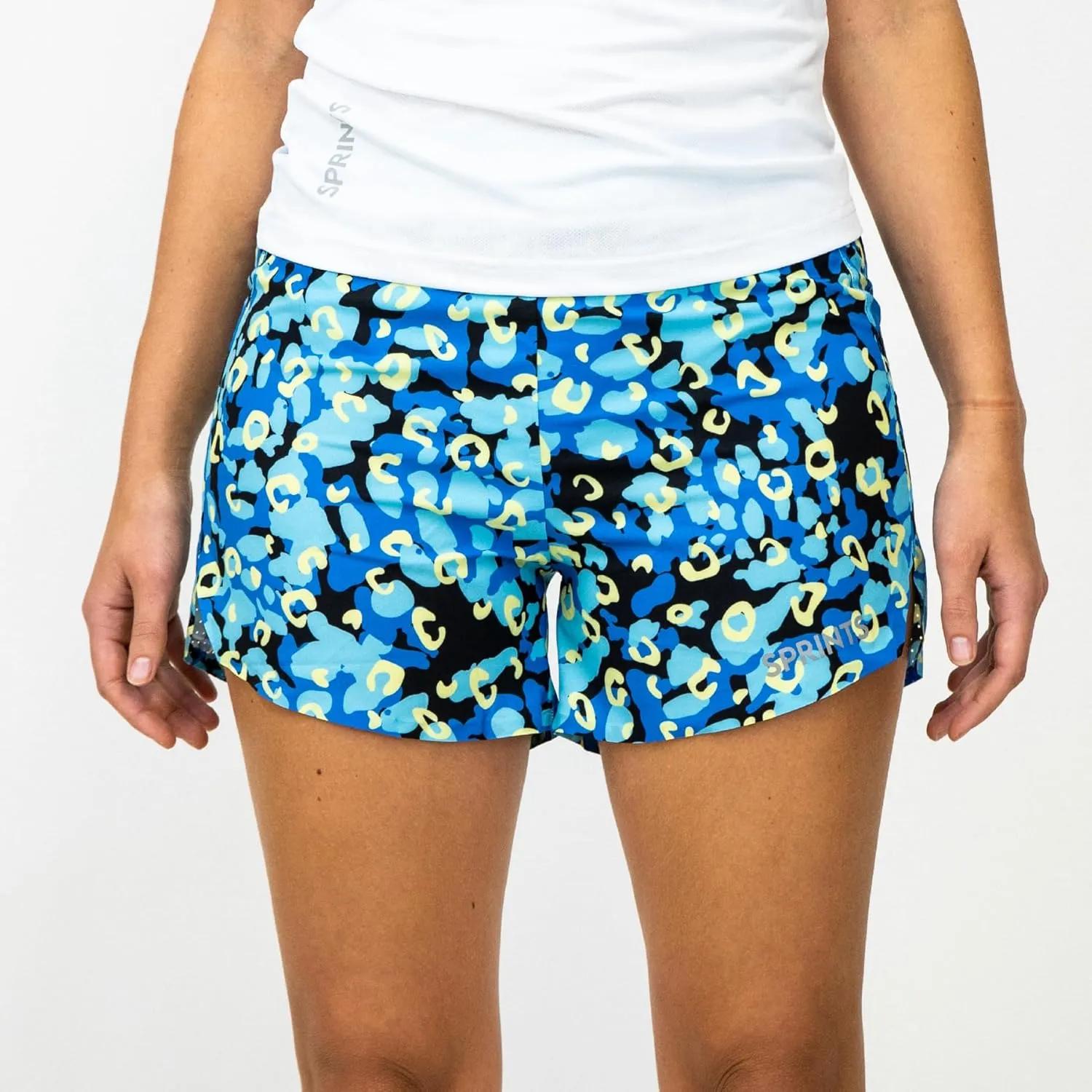 Sprints Women's High-Waisted Running Shorts with Liner, Back Pocket & Drawcord, Ultralight & Breathable