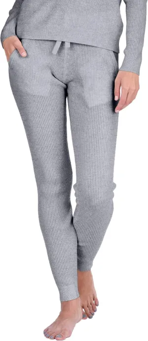 State Cashmere Womens Loungewear Set 100% Pure Cashmere Ribbed Sweater and Jogger Pants (Tops and Bottoms Sold Separately)