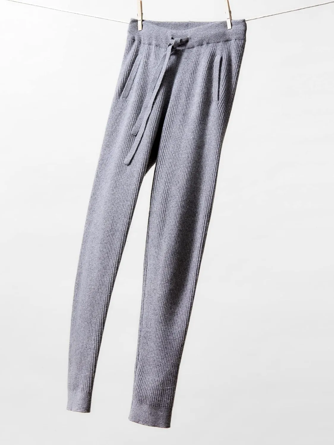 State Cashmere Womens Loungewear Set 100% Pure Cashmere Ribbed Sweater and Jogger Pants (Tops and Bottoms Sold Separately)