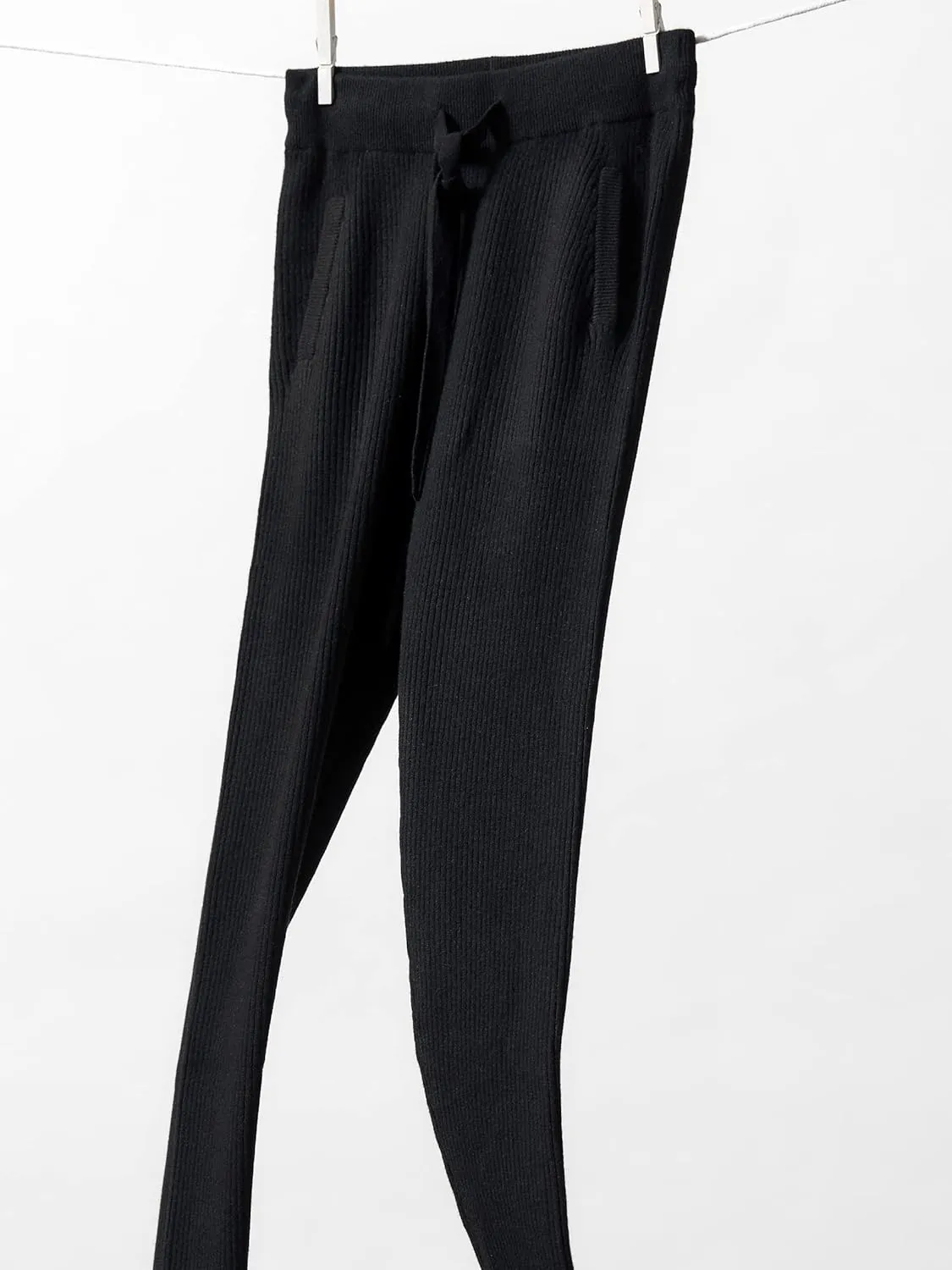 State Cashmere Womens Loungewear Set 100% Pure Cashmere Ribbed Sweater and Jogger Pants (Tops and Bottoms Sold Separately)
