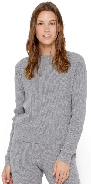 State Cashmere Womens Loungewear Set 100% Pure Cashmere Ribbed Sweater and Jogger Pants (Tops and Bottoms Sold Separately)