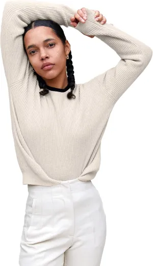 State Cashmere Womens Loungewear Set 100% Pure Cashmere Ribbed Sweater and Jogger Pants (Tops and Bottoms Sold Separately)