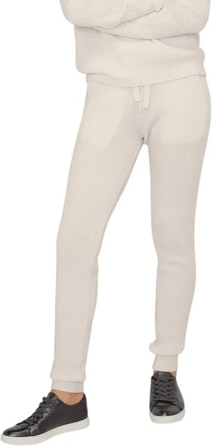 State Cashmere Womens Loungewear Set 100% Pure Cashmere Ribbed Sweater and Jogger Pants (Tops and Bottoms Sold Separately)