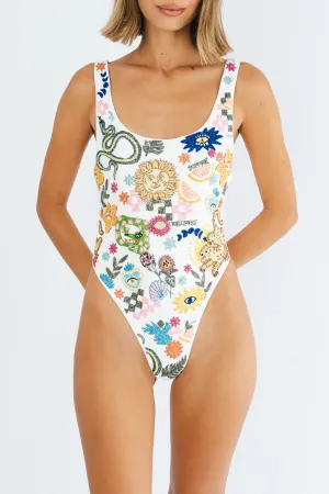 Sunny Snake Beaded Swimsuit