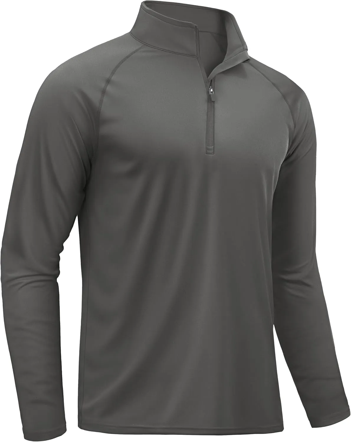 TACVASEN Men's Long Sleeve Athletic Shirts 1/4 Pullover Zip Sun Protection Rash Guard UPF 50  Outdoor Running T-Shirts