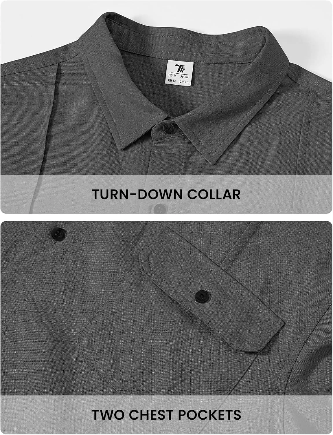 TBMPOY Mens Linen Button Down Shirts Short Sleeve Summer Beach Shirt Casual Hawaiian Dress Shirts for Men with Two Pockets