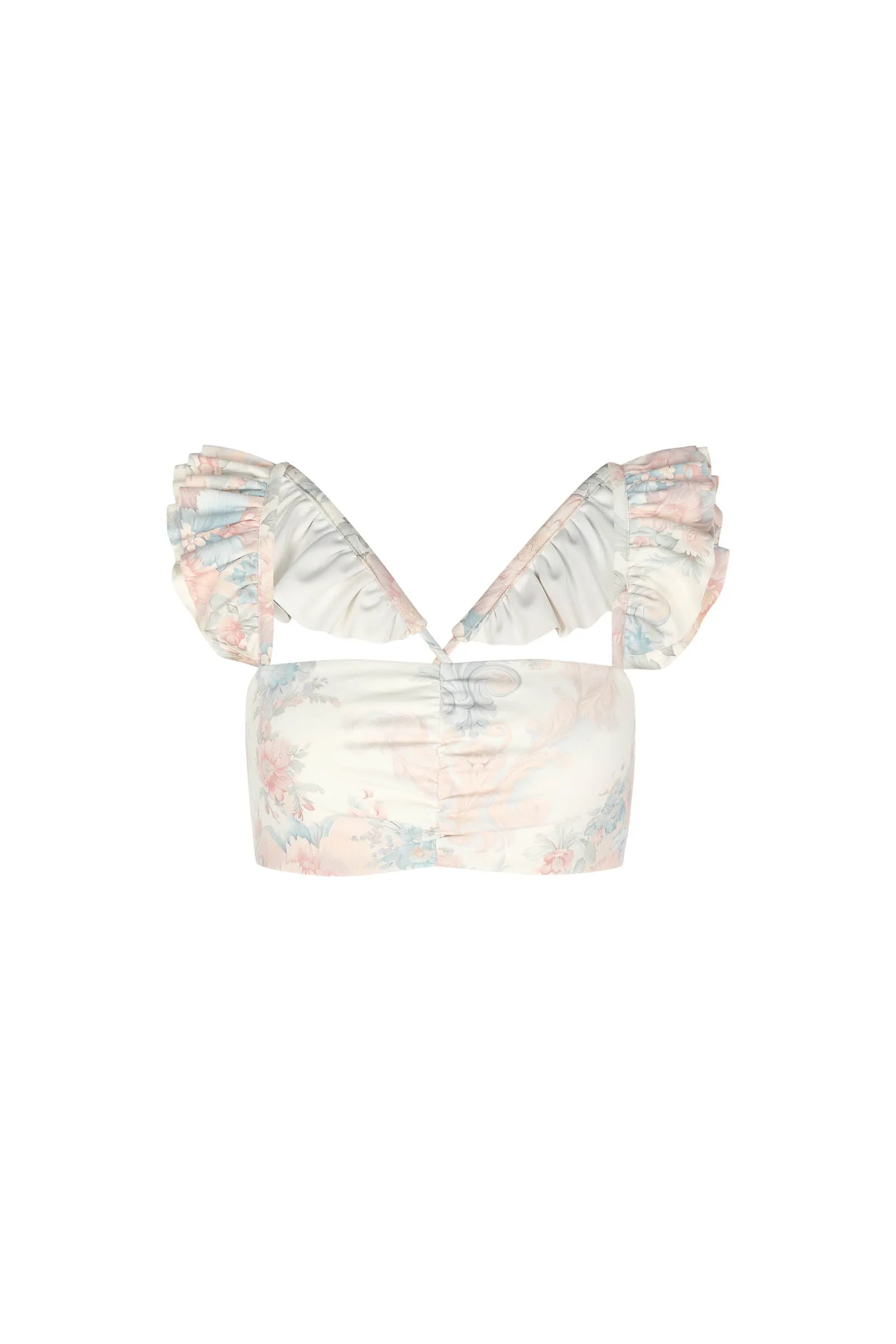 The Macaron Ruffle Bikini Top