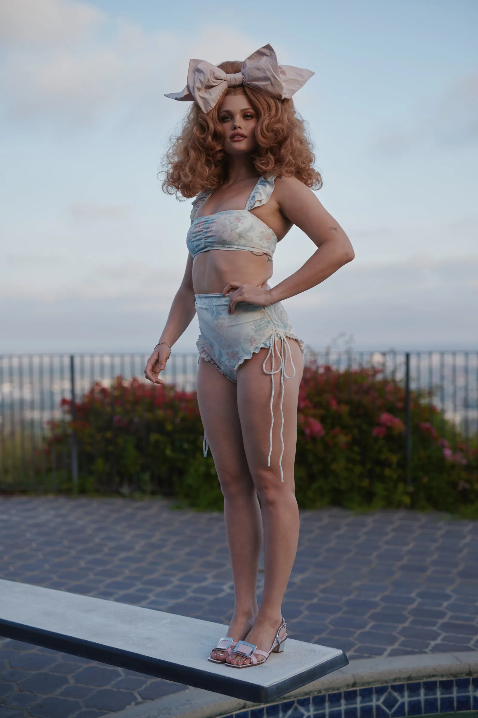 The Macaron Ruffle Bikini Top
