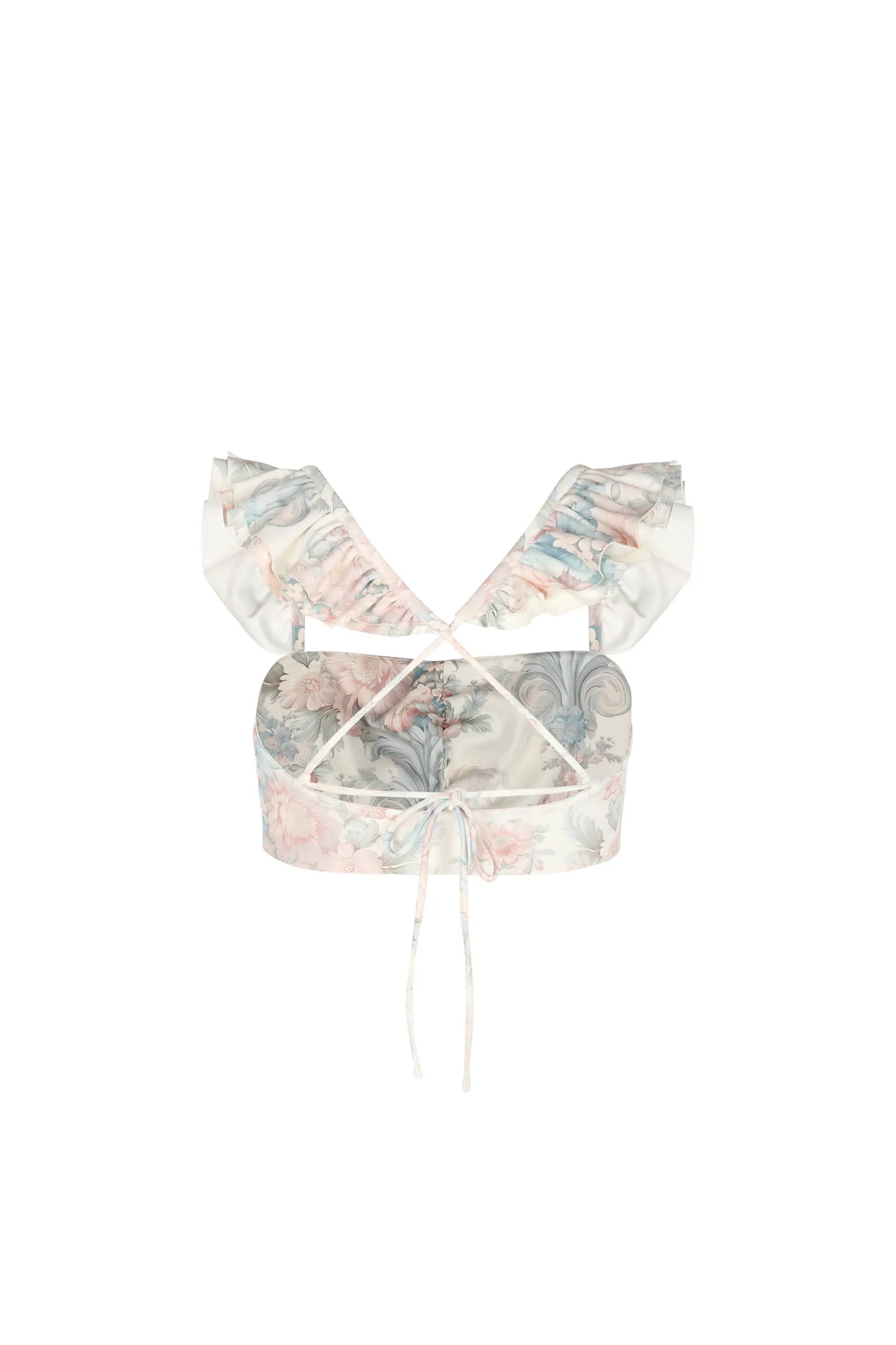 The Macaron Ruffle Bikini Top