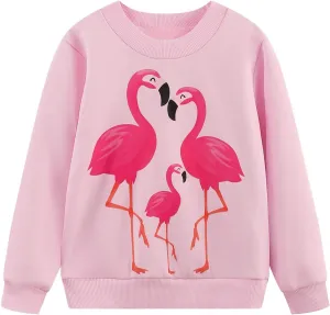 Toddler Baby Girls Sweatshirts Kids Winter Clothes Casual Long Sleeve Shirts Crewneck Pullover Sweater Tops 2T-7T