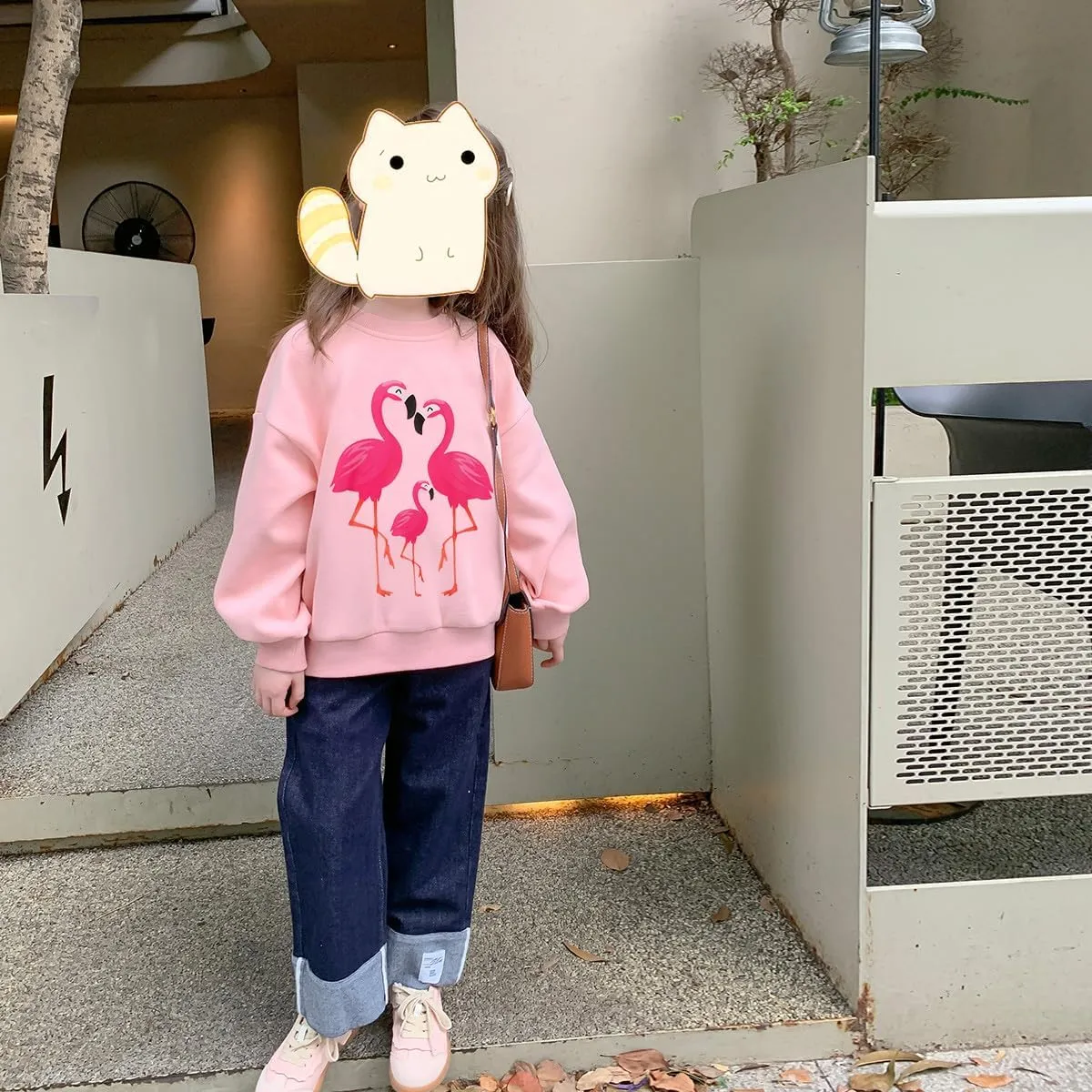Toddler Baby Girls Sweatshirts Kids Winter Clothes Casual Long Sleeve Shirts Crewneck Pullover Sweater Tops 2T-7T